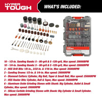 Hyper Tough 200-Piece Rotary Accessory Kit in Click Fit? Case, 42986CF, New EasyOptionXY LLC