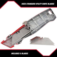 Hyper Tough Retractable Utility Knife With 5 Utility Blades EasyOptionXY LLC