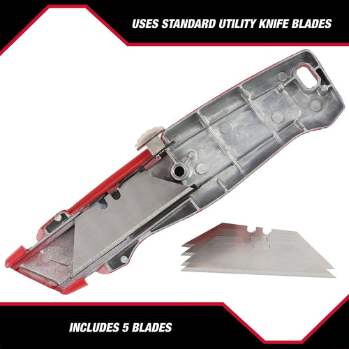 Hyper Tough Retractable Utility Knife With 5 Utility Blades EasyOptionXY LLC