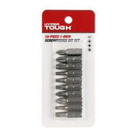 Hyper Tough 10-Piece 1 inch Screwdriver Bits, Material Steel, New Condition EasyOptionXY LLC