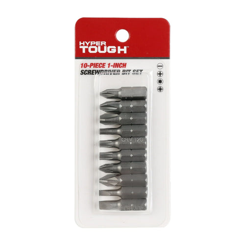 Hyper Tough 10-Piece 1 inch Screwdriver Bits, Material Steel, New Condition EasyOptionXY LLC