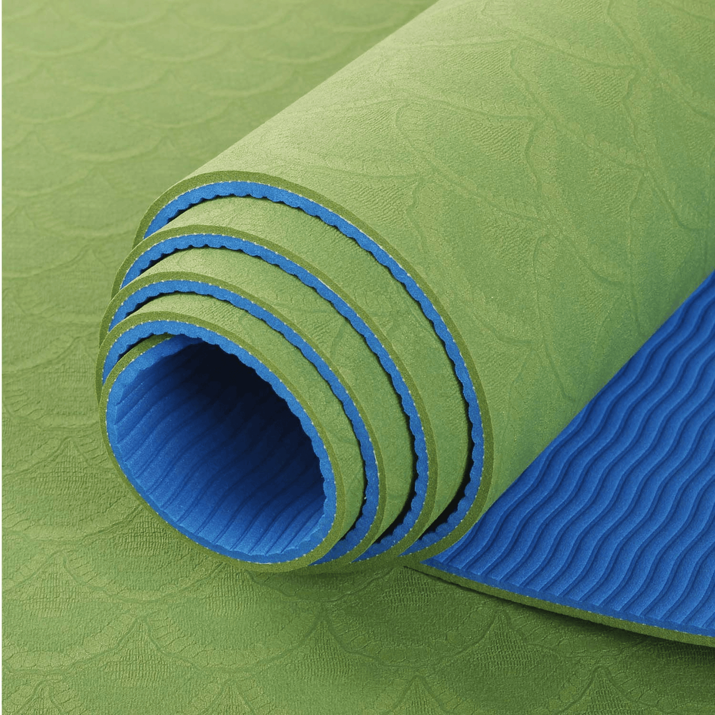 2-Tone TPE Premium Yoga Mat - Non-Slip, Eco-Friendly, Extra Cushioning for All Yoga Styles