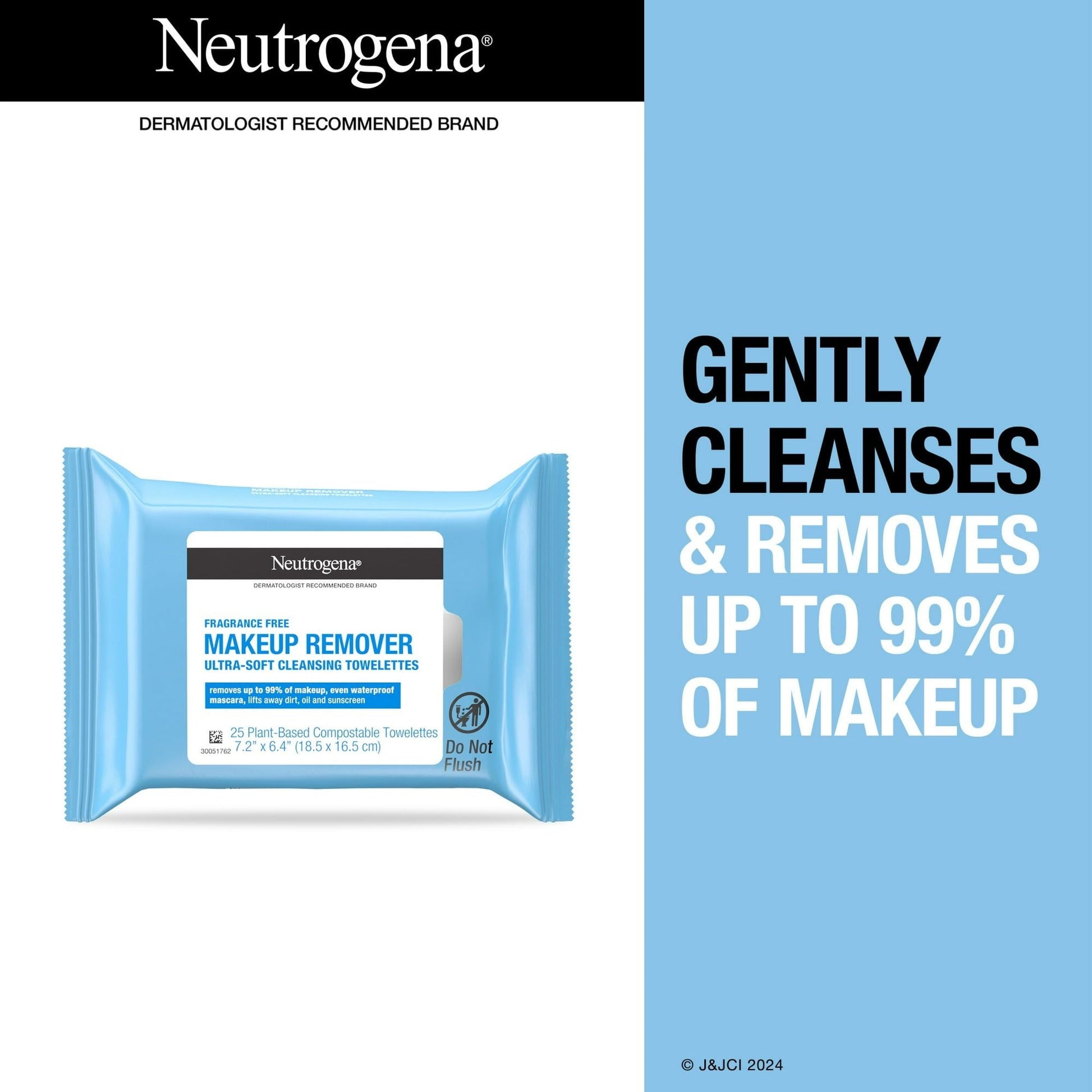 Neutrogena Makeup Remover Wipes & Face Cleansing Towelettes, Fragrance-Free, 25 Count EasyOptionXY LLC