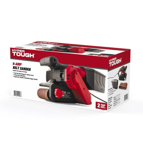 Hyper Tough 6-Amp Belt Sander, 3 x 18-inch, Corded, 2613 EasyOptionXY LLC