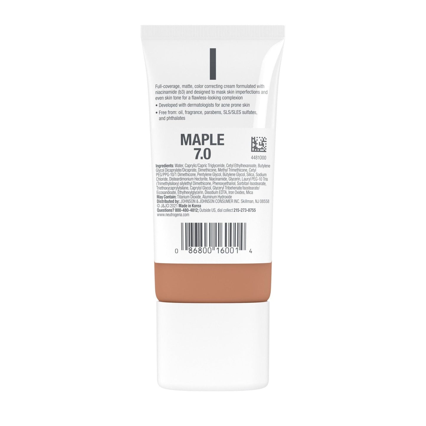 Neutrogena Clear Coverage Flawless Matte CC Cream, Maple, 1 oz EasyOptionXY LLC