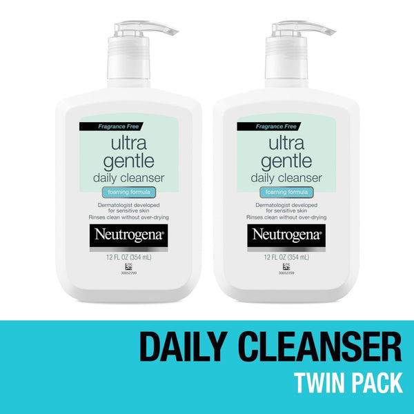 (2 pack) Neutrogena Fragrance Free Ultra Gentle Foaming Face Wash, 12 fl. oz EasyOptionXY LLC
