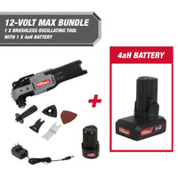 Hyper Tough 12-Volt Cordless Brushless Oscillating Tool Plus 4 Ah Battery EasyOptionXY LLC
