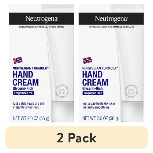 (2 pack) Neutrogena Norwegian Formula Dry Hand and Body Cream, Fragrance-Free Lotion, 2 oz EasyOptionXY LLC