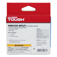 Hyper Tough Indoor 1-Outlet Wireless Remote Control, White EasyOptionXY LLC