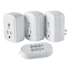 Hyper Tough Indoor 3 Pack 1-Outlet Wireless Remote Control, White EasyOptionXY LLC