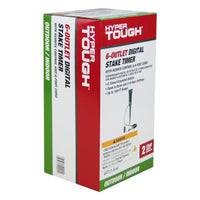Hyper Tough Outdoor 6-Outlet Power Stake Remote Control with Timer, Green EasyOptionXY LLC