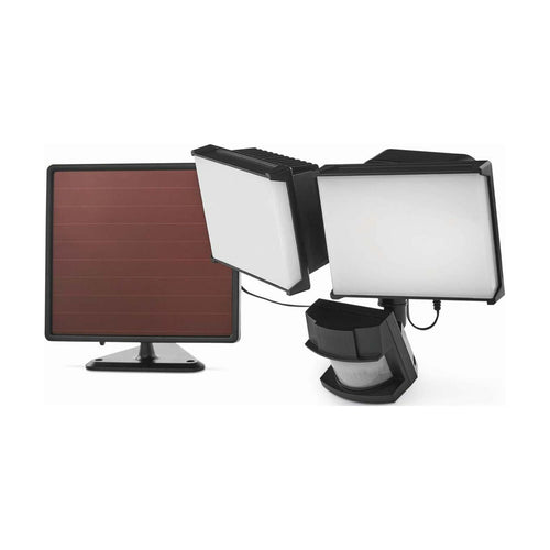 Hyper Tough 2-Head Adjustable LED Solar Motion Sensor Outdoor Security Light, Black, 1500 Lumens EasyOptionXY LLC