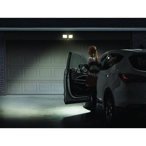 Hyper Tough 2-Head Adjustable LED Solar Motion Sensor Outdoor Security Light, Black, 1500 Lumens EasyOptionXY LLC