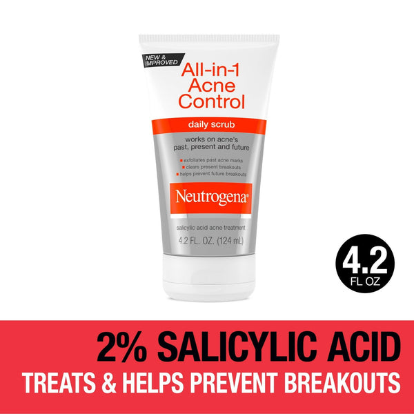 Neutrogena All-In-1 Acne Control Daily Facial Acne Scrub, 4.2 fl. oz EasyOptionXY LLC