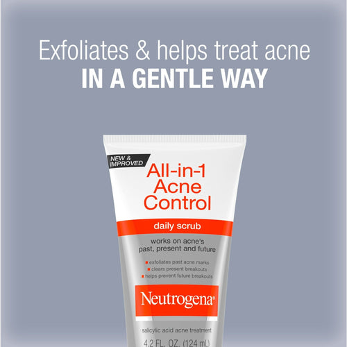 Neutrogena All-In-1 Acne Control Daily Facial Acne Scrub, 4.2 fl. oz EasyOptionXY LLC