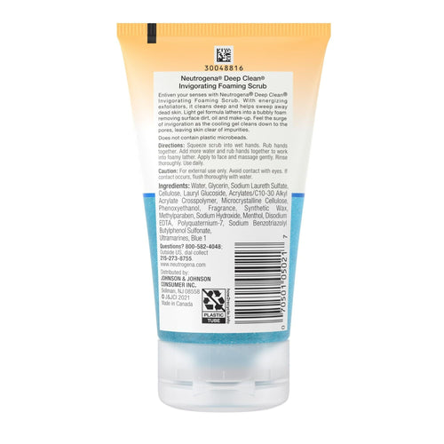 Neutrogena Deep Clean Invigorating Foaming Gel Face Scrub, 4.2 fl. oz EasyOptionXY LLC