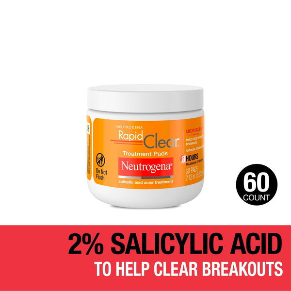 Neutrogena Rapid Clear Maximum Strength Acne Treatment Pads, 60 Ct EasyOptionXY LLC