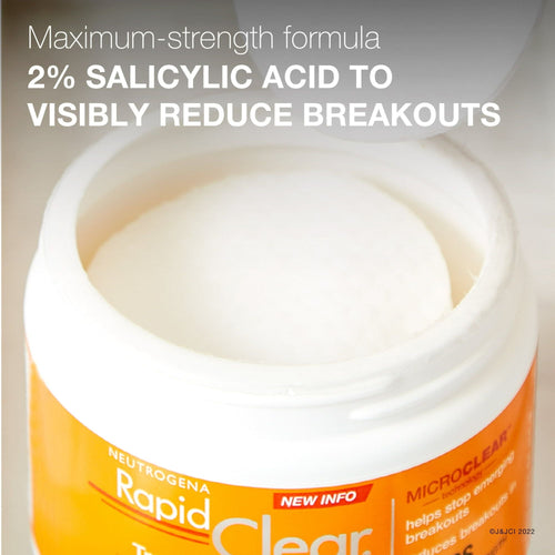 Neutrogena Rapid Clear Maximum Strength Acne Treatment Pads, 60 Ct EasyOptionXY LLC