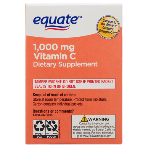 Equate 1000 mg Vitamin C Supplement; Orange Flavor; 30 Count EasyOptionXY LLC