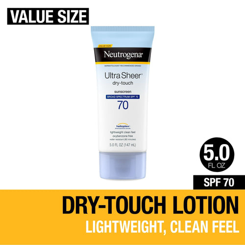 Neutrogena Ultra Sheer Dry-Touch SPF 70 Sunscreen Lotion, 5 fl. oz EasyOptionXY LLC