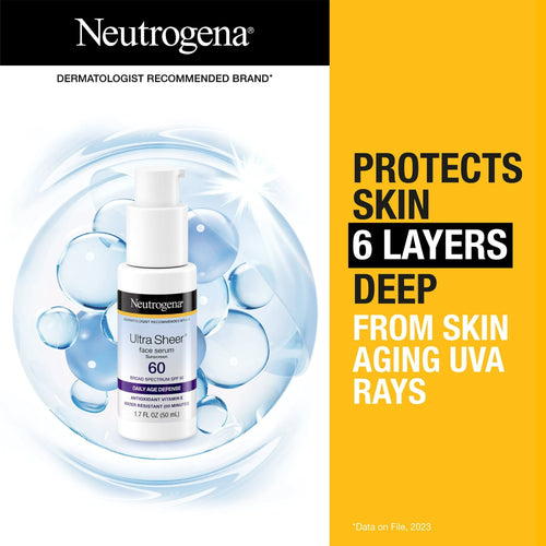 Neutrogena Ultra Sheer Moisturizing Serum, Vitamin E, SPF 60, 1.7 oz EasyOptionXY LLC
