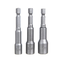 Hyper Tough 3 Pack Hex Shank Magnetic Nut Screwdriver Bits, New Condition EasyOptionXY LLC