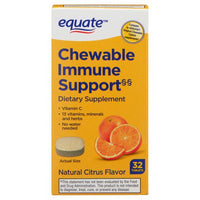 Equate Chewable Immune Support; Dietary Supplement; Citrus; 32 Count EasyOptionXY LLC
