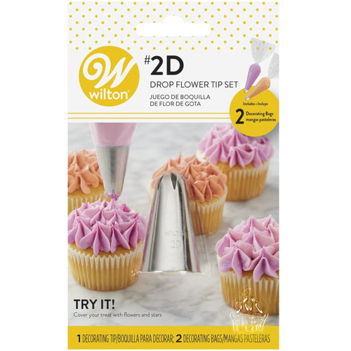 Wilton 2D Drop Flower Decorating Tip Set, 3-Piece EasyOptionXY LLC