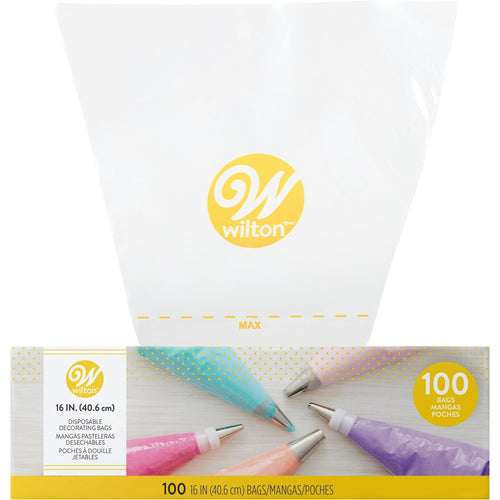 Wilton 16-inch Disposable Decorating Bags, 100-Count, Plastic, Easy-Grab EasyOptionXY LLC