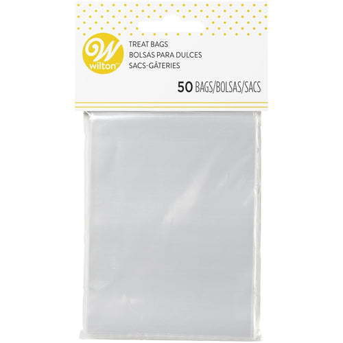 Wilton Treat Bags, Clear, 50 Ct For Cake Pops, Cookies, Brownies, And Other Tasty Gifts Or Goodie Bags EasyOptionXY LLC