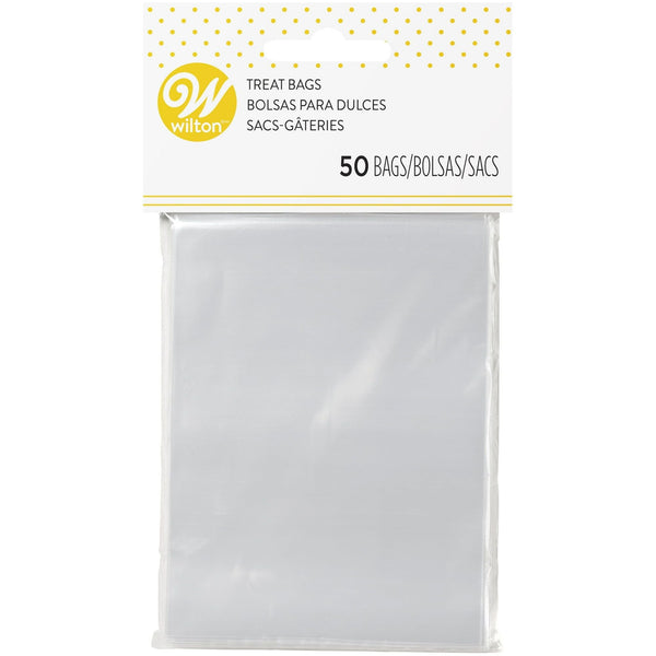 Wilton Treat Bags, Clear, 50 Ct For Cake Pops, Cookies, Brownies, And Other Tasty Gifts Or Goodie Bags EasyOptionXY LLC