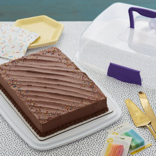 Wilton Oblong Cake and Cupcake Carrier, Practical Cupcake Container, Plastic EasyOptionXY LLC