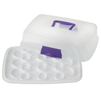 Wilton Oblong Cake and Cupcake Carrier, Practical Cupcake Container, Plastic EasyOptionXY LLC