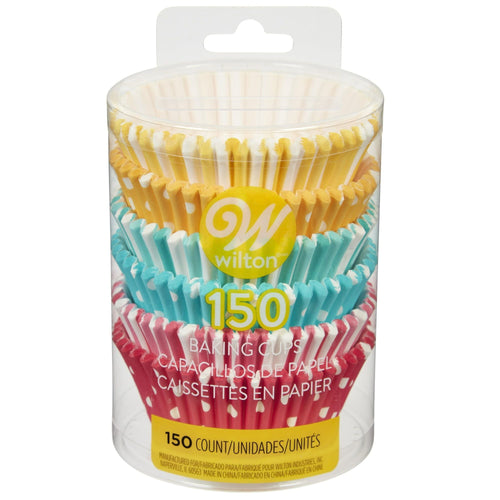 Wilton Dots and Stripes Cupcake Liners, 150-Count, 2 in. diam. (5 cm) EasyOptionXY LLC