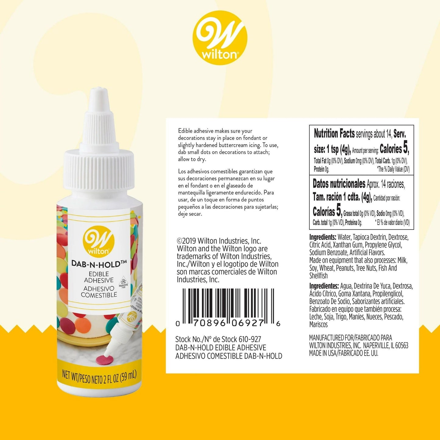 Wilton Dab-N-Hold Edible Adhesive, Clear, 2 oz. EasyOptionXY LLC