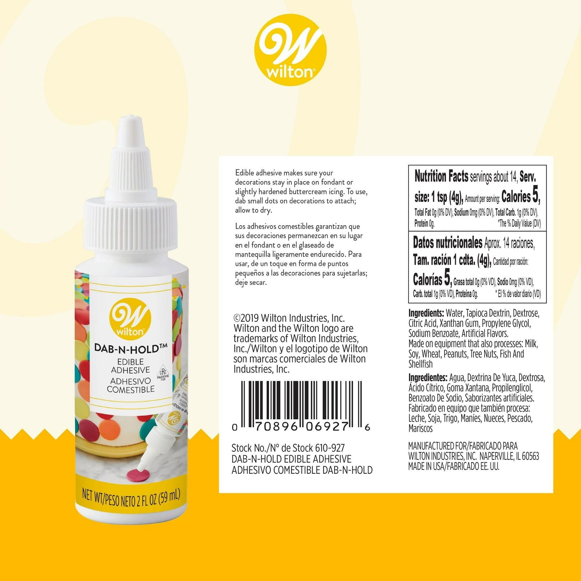 Wilton Dab-N-Hold Edible Adhesive, Clear, 2 oz. EasyOptionXY LLC