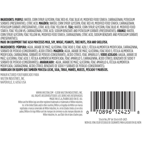 Wilton Neon Food Coloring Gel Icing Color Set, 4-Count EasyOptionXY LLC