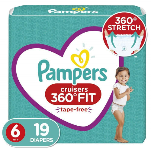 Pampers Cruisers 360 Fit Diapers, Active Comfort Size 6, 19 Count EasyOptionXY LLC