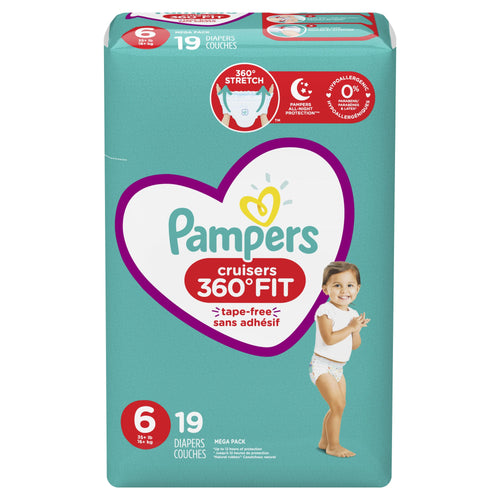 Pampers Cruisers 360 Fit Diapers, Active Comfort Size 6, 19 Count EasyOptionXY LLC