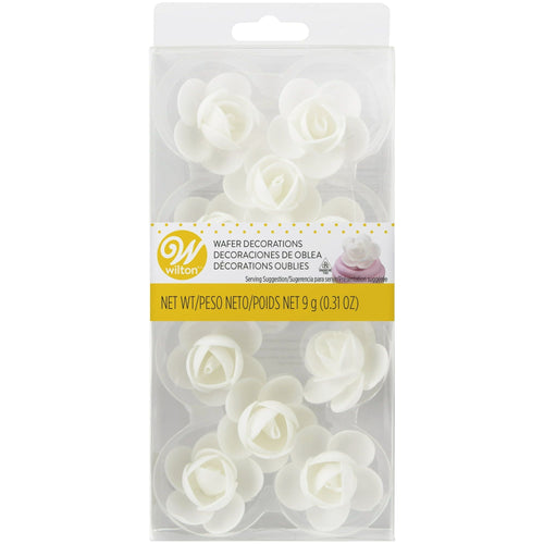 Wilton White Rose Wafer Icing Decorations, 0.35 oz, 10 Pieces EasyOptionXY LLC