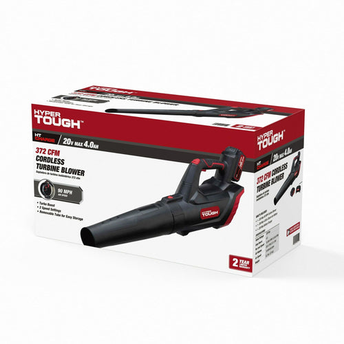 Hyper Tough 20V Max 90 mph 372 Cfm 4.0Ah Battery Powered Cordless Handheld Blower, HT22-401-03-04 EasyOptionXY LLC