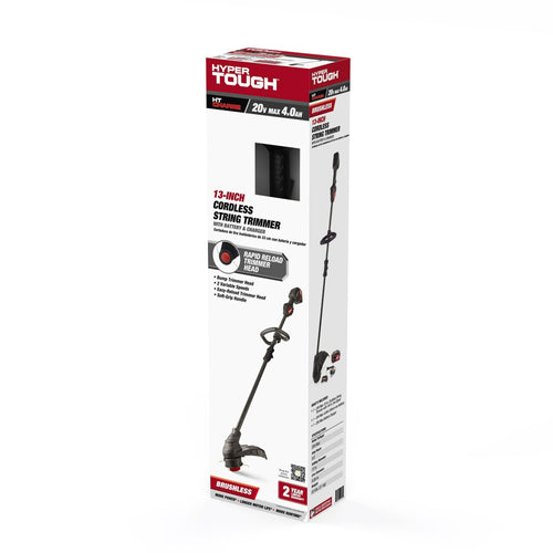 Hyper Tough 20V 13" Brushless String Trimmer with Rapid Reload Trimmer Head, HT22-401-03-02 EasyOptionXY LLC