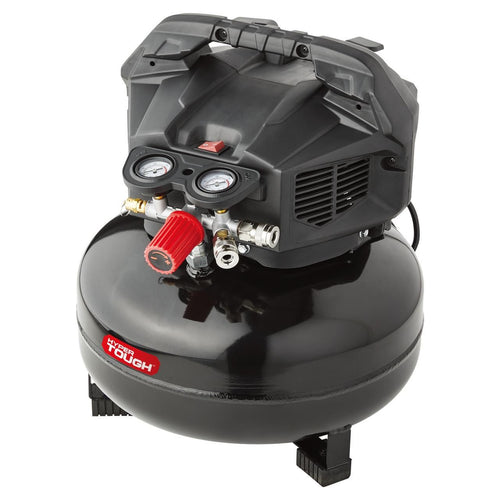 Hyper Tough 6 Gallon Oil Free Pancake Air Compressor, 150 PSI, Black EasyOptionXY LLC