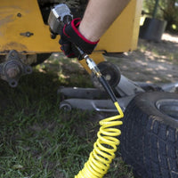 Hyper Tough 1/4" x 25' PU Recoil Air Hose with 1/4' MNPT- Most Light Weight, Flexible & Reliable Hose EasyOptionXY LLC