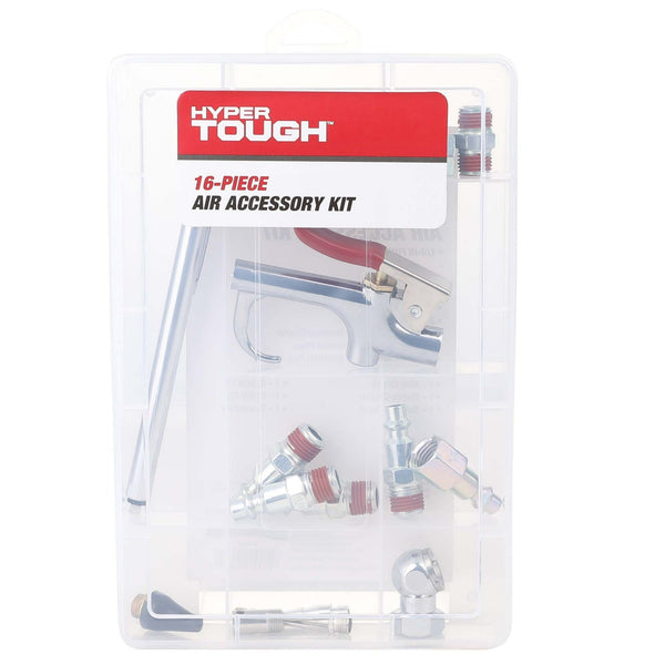 Hyper Tough 16-Piece Portable Steel Accessory Kit for Air Compressors, 41-226HT, Assembled Product Weight: 0.788lbs EasyOptionXY LLC