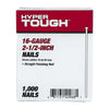 Hyper Tough 16-Gauge 2-1/2" Glue Collated Straight Finish Nails (1000 Count) EasyOptionXY LLC