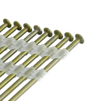 Hyper Tough 21-Degree 0.120" x 3" Bright Finish Smooth Shank Plastic Collated Framing Nails (1000 Count) EasyOptionXY LLC