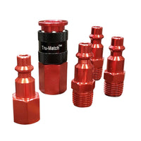 Hyper Tough 40 CFM Red Aluminum I/M Coupler & Plug Set 5 Piece Fittings EasyOptionXY LLC