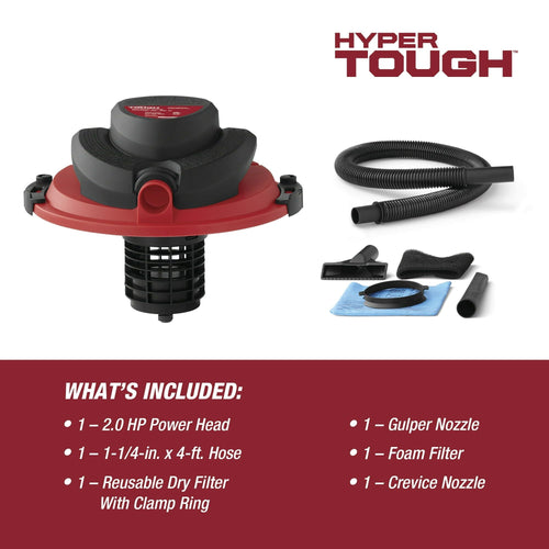 HyperTough 5 Gallon Wet/Dry Vacuum Powerhead Bucket Head Converter EasyOptionXY LLC