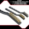 Hyper Tough 3-Piece Wire Brush Set for Utility Cleaning, Brass and Stainless Steel Brushes EasyOptionXY LLC